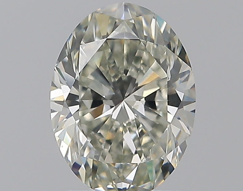 1.3 Carat Oval Natural Diamond with  Cut Diamond in 14KT  view 1

