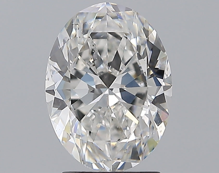 2.52 Carat Oval Natural Diamond with  Cut Diamond in 14KT  view 1
