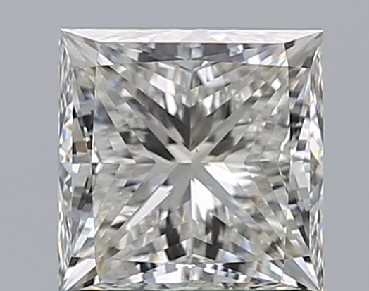 1.01 Carat Princess Natural Diamond with  Cut Diamond in 14KT  view 1
