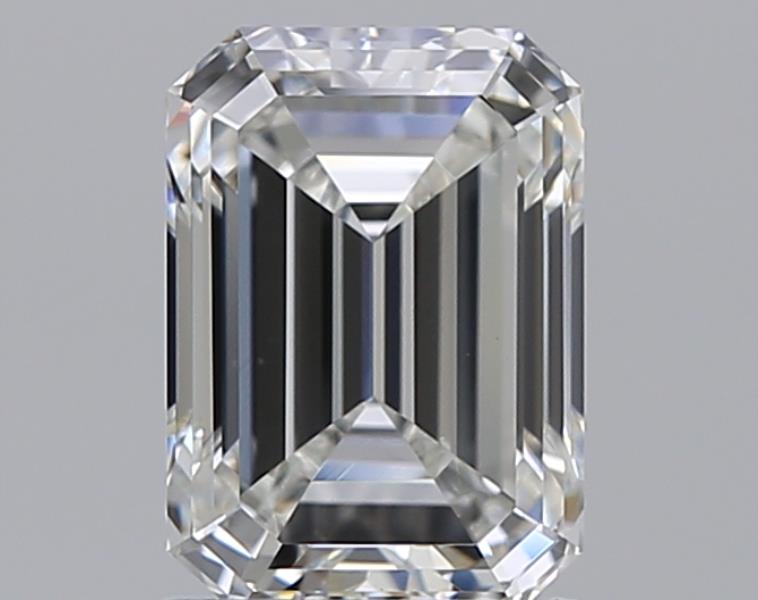 1.29 Carat Emerald Natural Diamond with  Cut Diamond in 14KT  view 1
