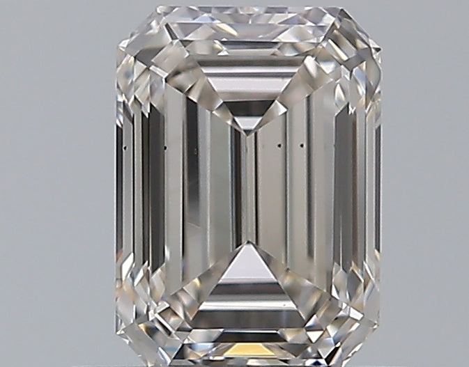 0.73 Carat Emerald Natural Diamond with  Cut Diamond in 14KT  view 1
