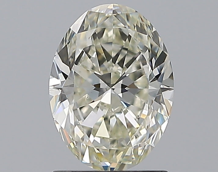 1.51 Carat Oval Natural Diamond with  Cut Diamond in 14KT  view 1
