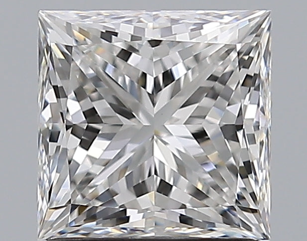 1.71 Carat Princess Natural Diamond with  Cut Diamond in 14KT  view 1
