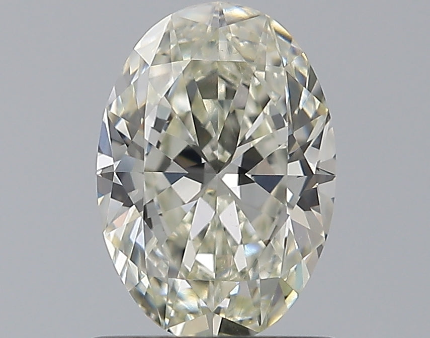 0.91 Carat Oval Natural Diamond with  Cut Diamond in 14KT  view 1

