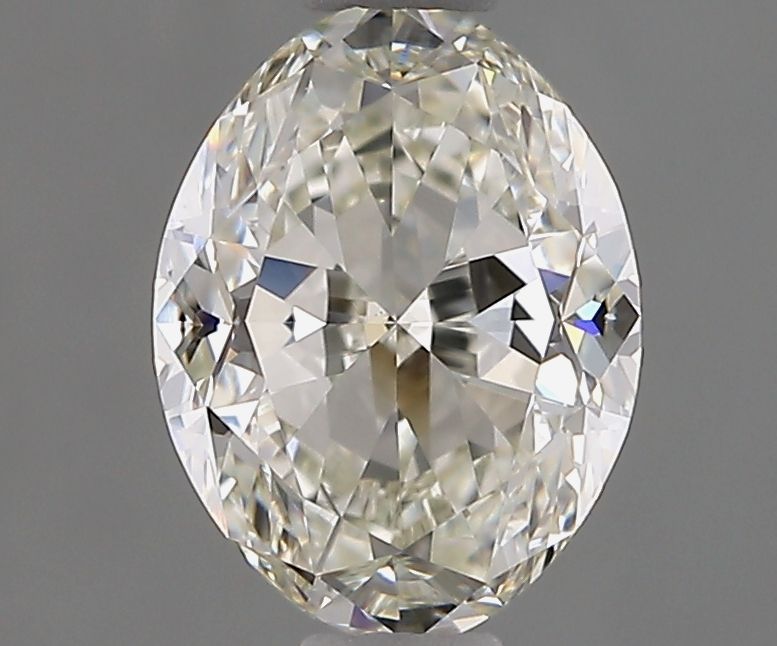 1.01 Carat Oval Natural Diamond with  Cut Diamond in 14KT  view 1
