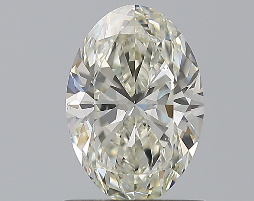 1.01 Carat Oval Natural Diamond with  Cut Diamond in 14KT  view 1
