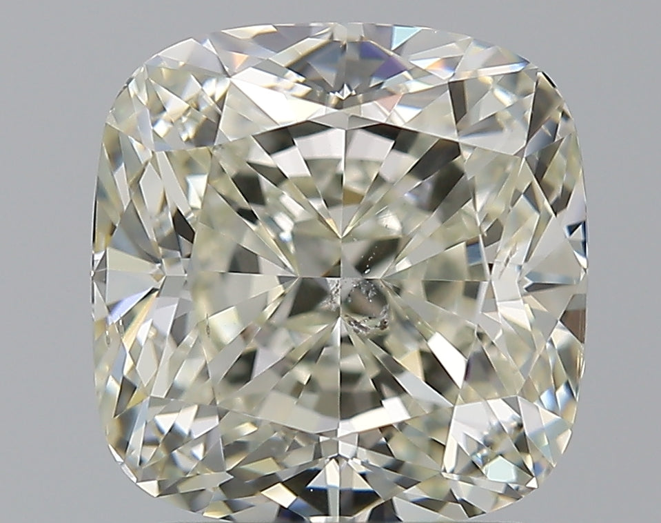 2.5 Carat Cushion Natural Diamond with  Cut Diamond in 14KT  view 1
