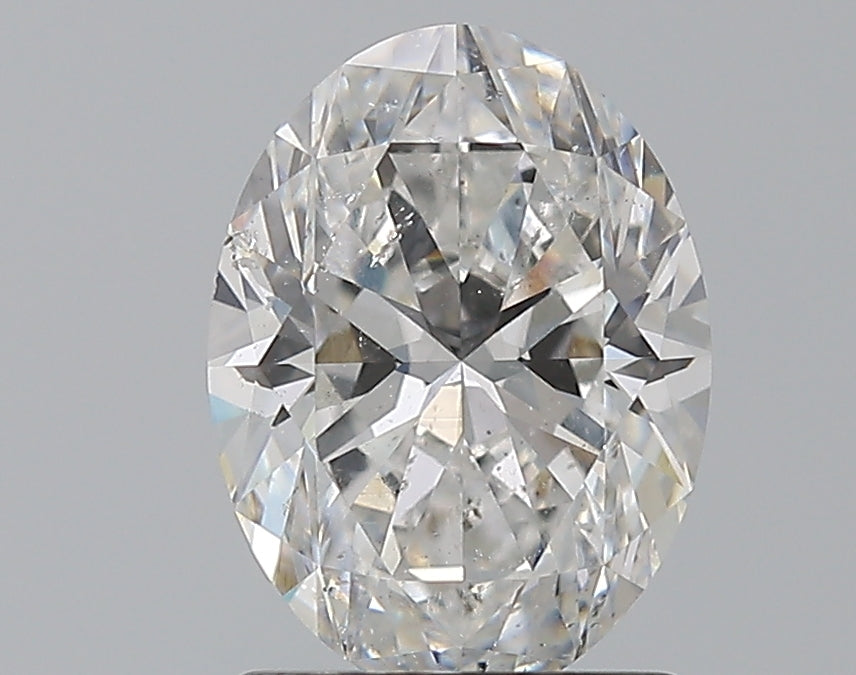1.51 Carat Oval Natural Diamond with  Cut Diamond in 14KT  view 1
