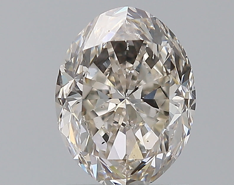 1.2 Carat Oval Natural Diamond with  Cut Diamond in 14KT  view 1
