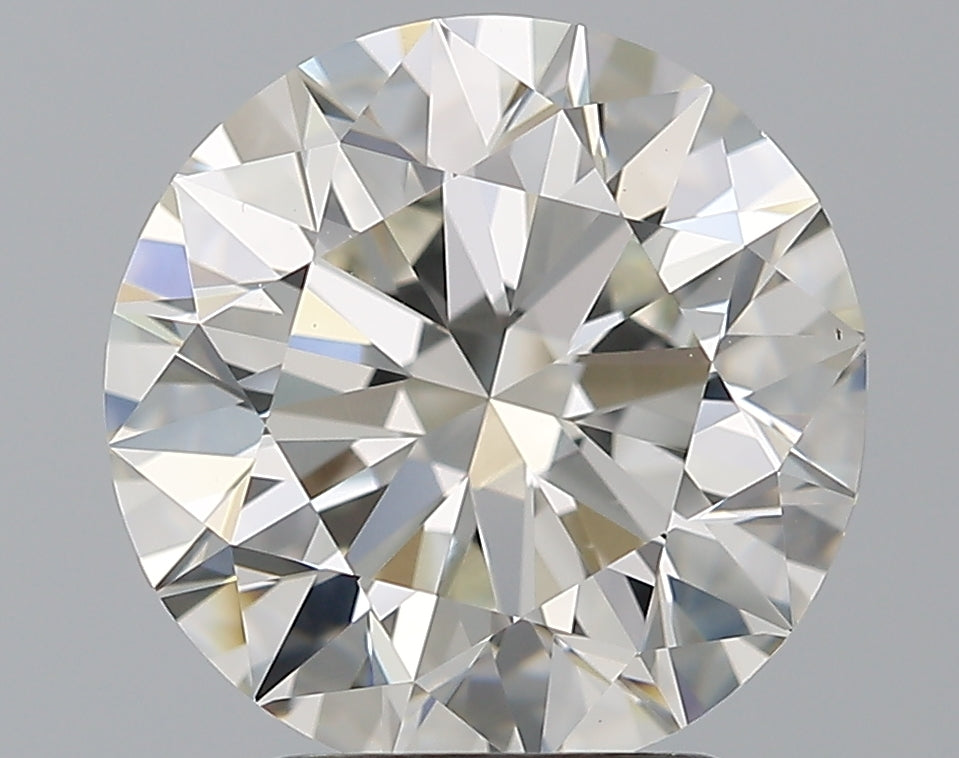 3.01 Carat Round Natural Diamond with  Cut Diamond in 14KT  view 1
