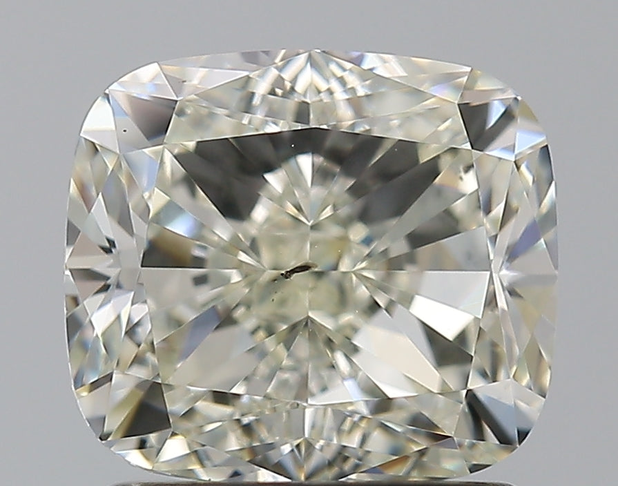 1.7 Carat Cushion Natural Diamond with  Cut Diamond in 14KT  view 1
