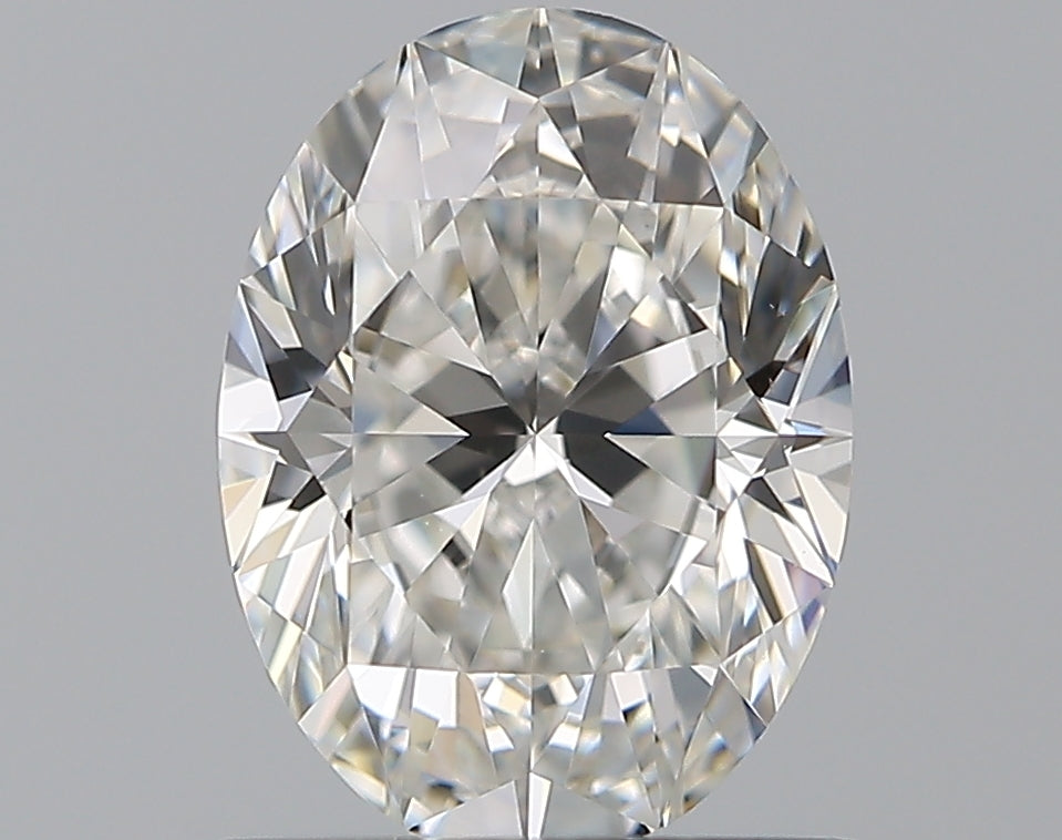 1.01 Carat Oval Natural Diamond with  Cut Diamond in 14KT  view 1
