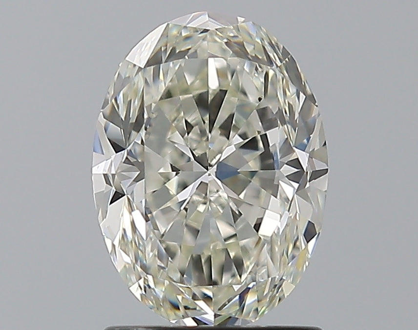 1.7 Carat Oval Natural Diamond with  Cut Diamond in 14KT  view 1
