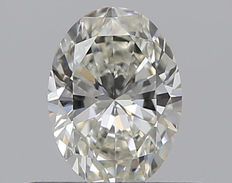 0.37 Carat Oval Natural Diamond with  Cut Diamond in 14KT  view 1
