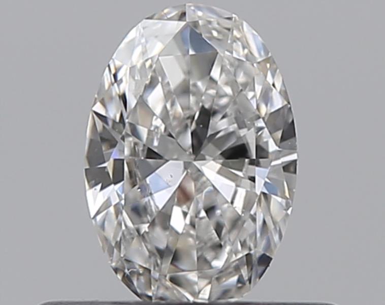 0.3 Carat Oval Natural Diamond with  Cut Diamond in 14KT  view 1

