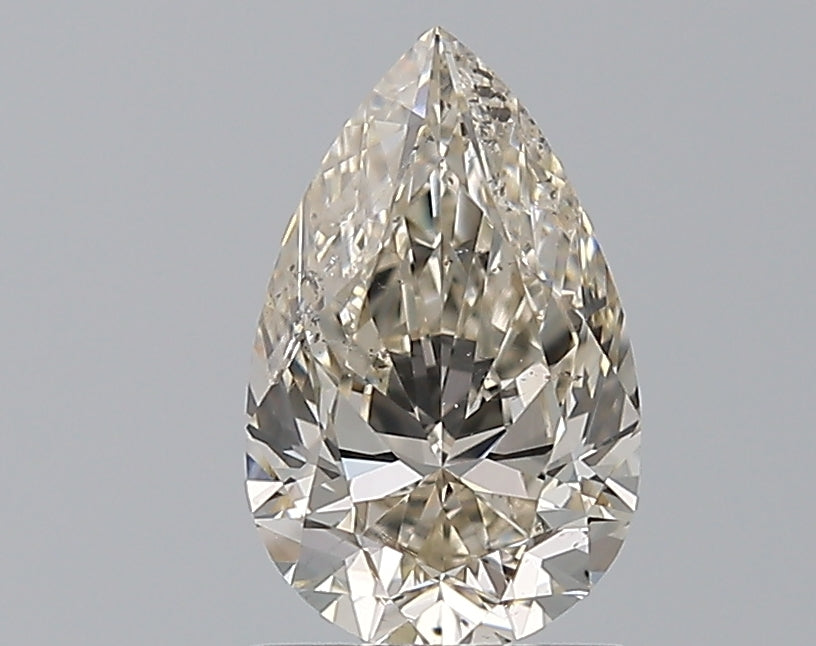 1.3 Carat Pear Natural Diamond with  Cut Diamond in 14KT  view 1
