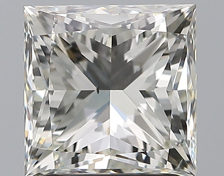 2.01 Carat Princess Natural Diamond with  Cut Diamond in 14KT  view 1
