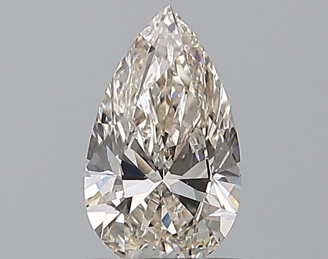 0.72 Carat Pear Natural Diamond with  Cut Diamond in 14KT  view 1
