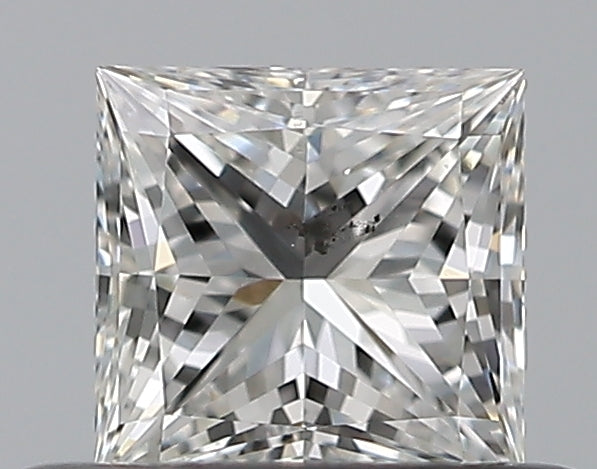 0.4 Carat Princess Natural Diamond with  Cut Diamond in 14KT  view 1
