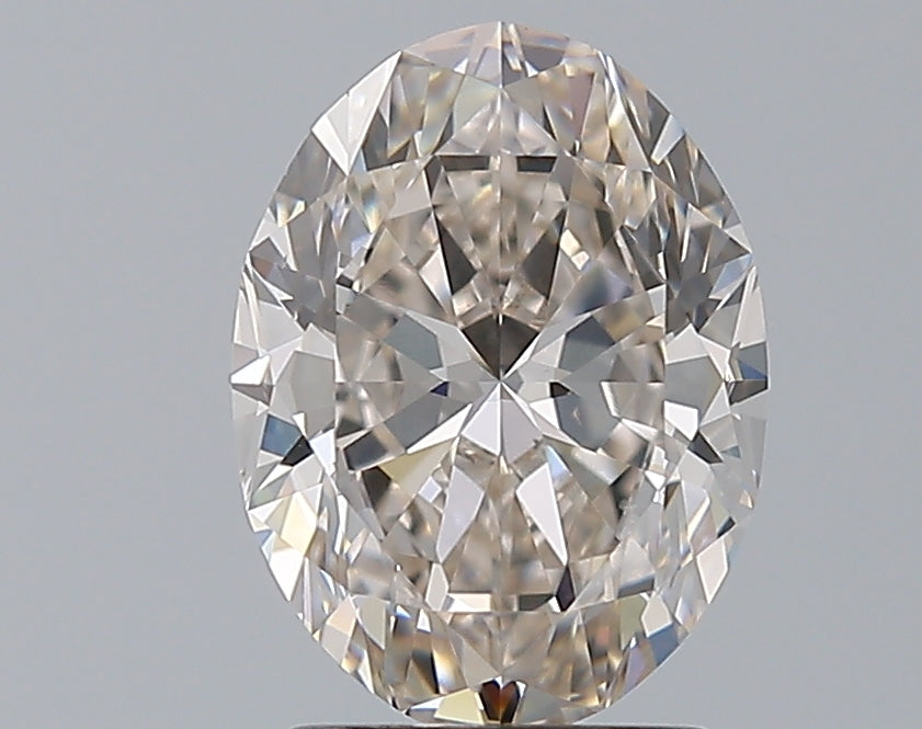 2.3 Carat Oval Natural Diamond with  Cut Diamond in 14KT  view 1
