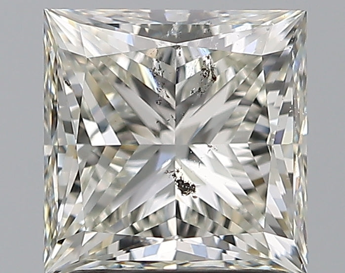 1.79 Carat Princess Natural Diamond with  Cut Diamond in 14KT  view 1
