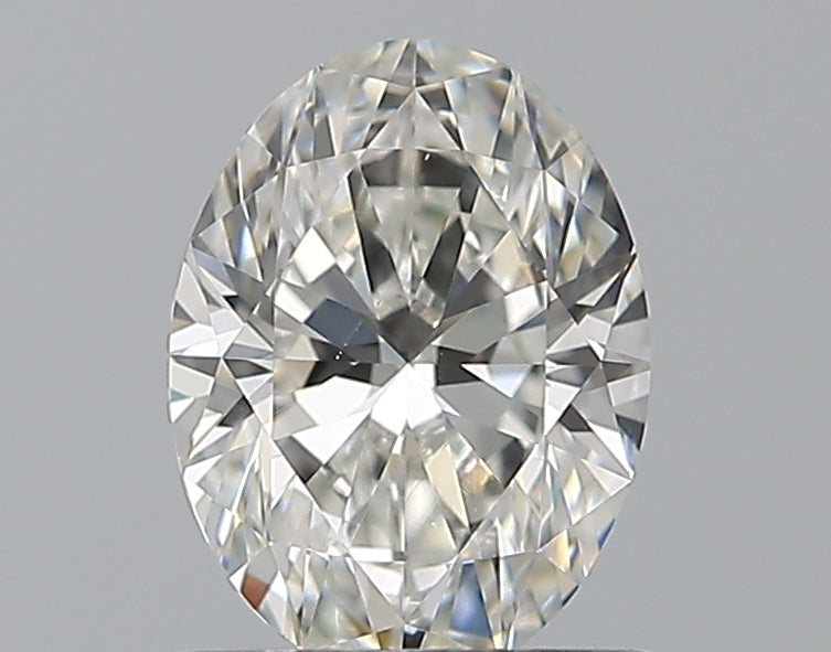 0.8 Carat Oval Natural Diamond with  Cut Diamond in 14KT  view 1
