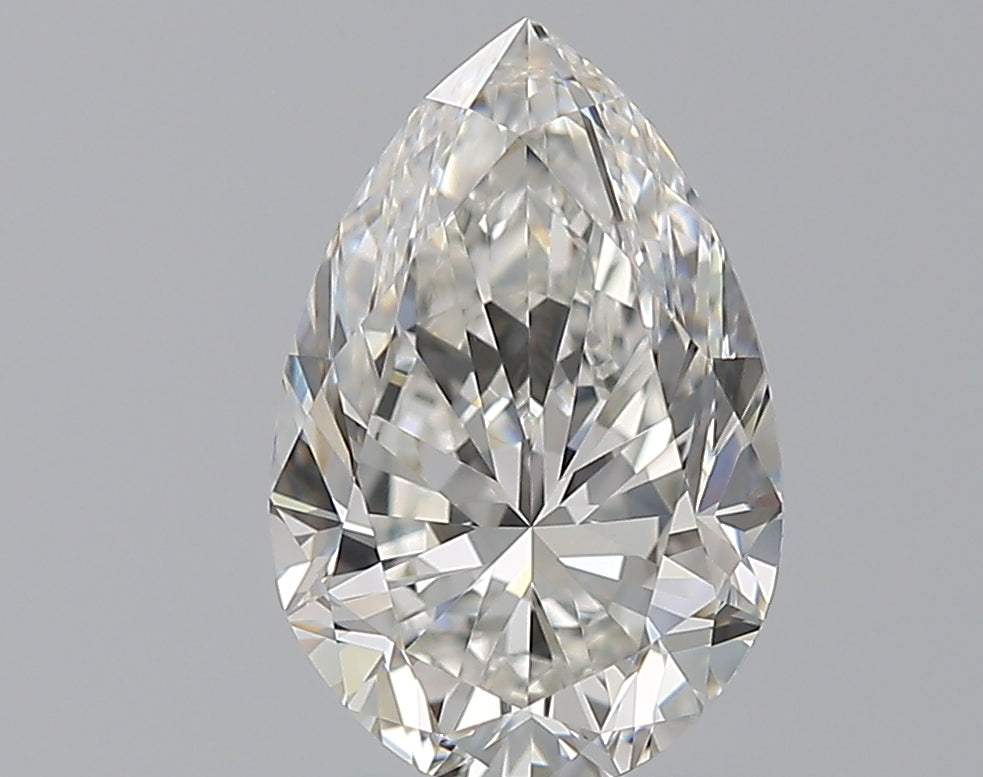 1.5 Carat Pear Natural Diamond with  Cut Diamond in 14KT  view 1

