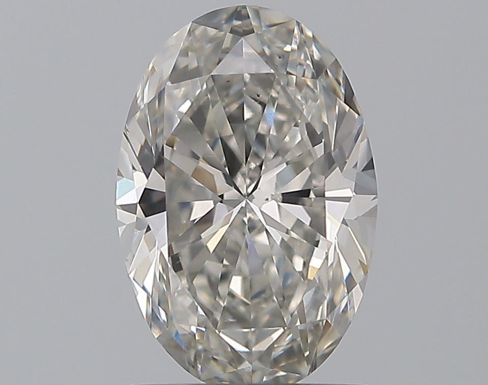 1.5 Carat Oval Natural Diamond with  Cut Diamond in 14KT  view 1

