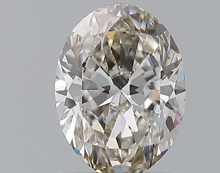 1.0 Carat Oval Natural Diamond with  Cut Diamond in 14KT  view 1
