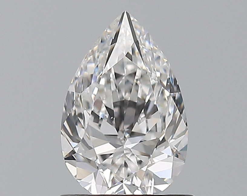 0.96 Carat Pear Natural Diamond with  Cut Diamond in 14KT  view 1
