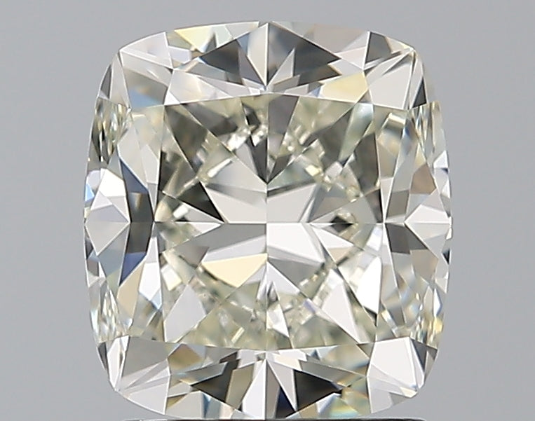2.13 Carat Cushion Natural Diamond with  Cut Diamond in 14KT  view 1
