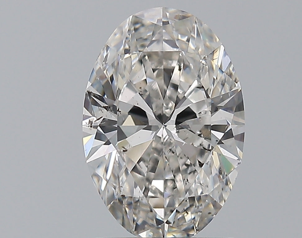1.6 Carat Oval Natural Diamond with  Cut Diamond in 14KT  view 1
