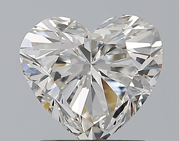 1.5 Carat Heart Natural Diamond with  Cut Diamond in 14KT  view 1
