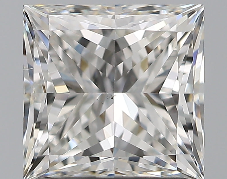 1.51 Carat Princess Natural Diamond with  Cut Diamond in 14KT  view 1
