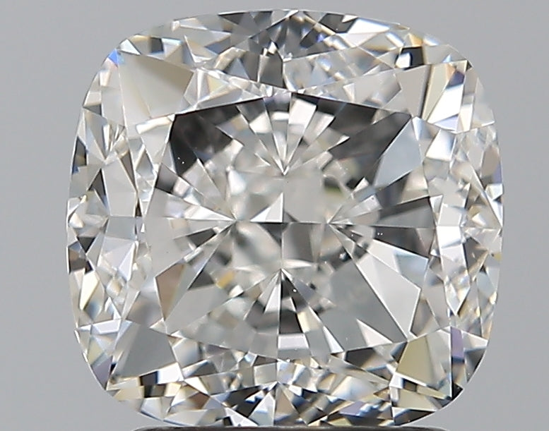 2.51 Carat Cushion Natural Diamond with  Cut Diamond in 14KT  view 1
