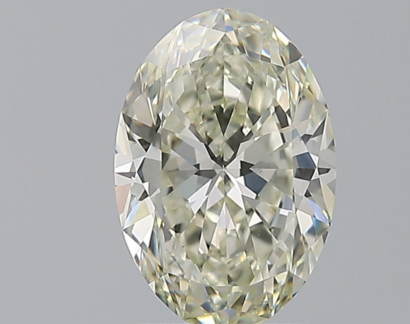 1.81 Carat Oval Natural Diamond with  Cut Diamond in 14KT  view 1
