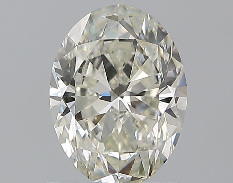 1.0 Carat Oval Natural Diamond with  Cut Diamond in 14KT  view 1
