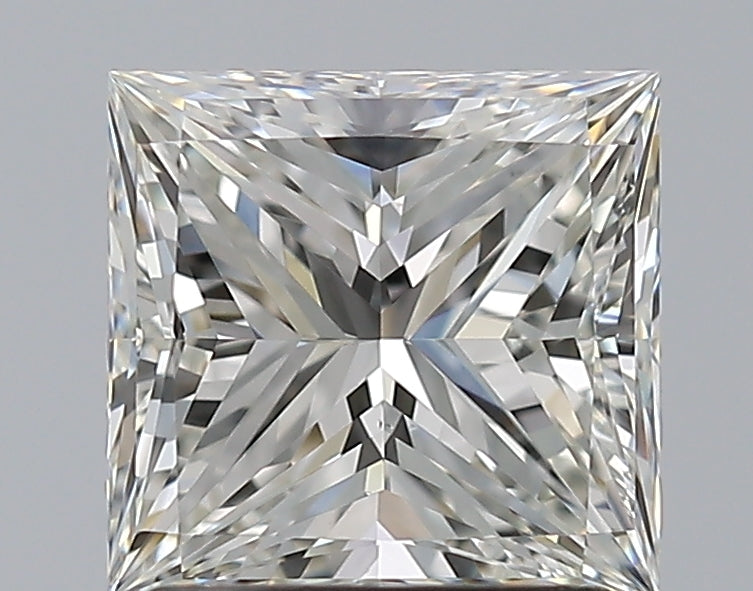 1.7 Carat Princess Natural Diamond with  Cut Diamond in 14KT  view 1
