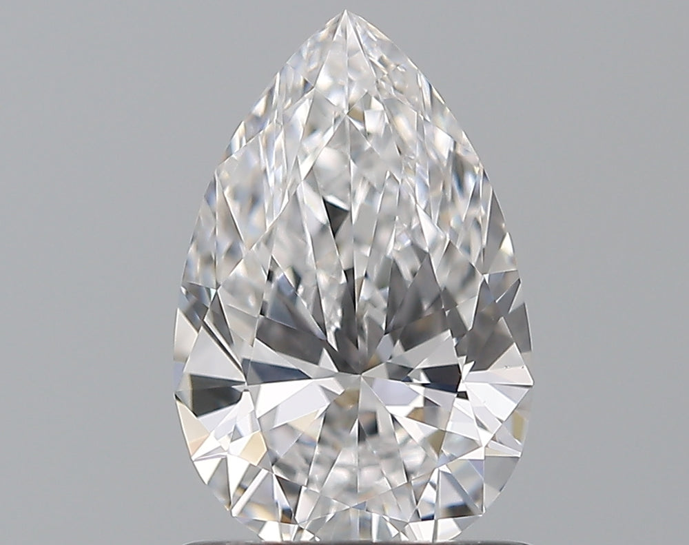 0.9 Carat Pear Natural Diamond with  Cut Diamond in 14KT  view 1
