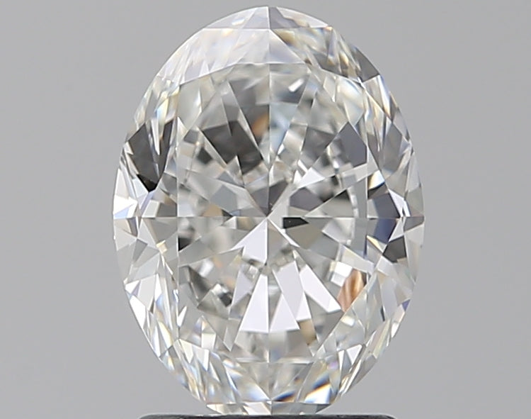1.79 Carat Oval Natural Diamond with  Cut Diamond in 14KT  view 1
