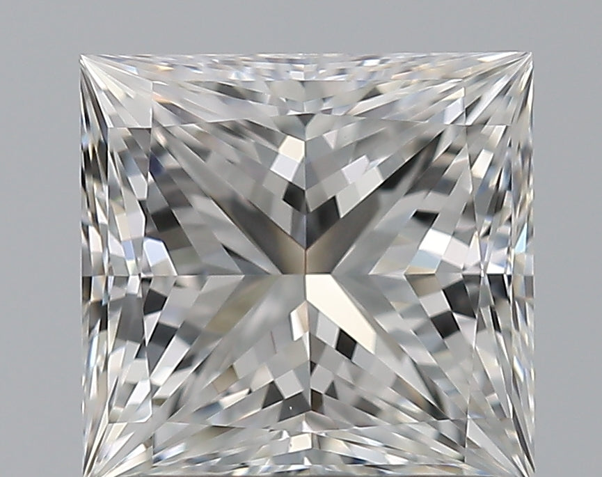 1.5 Carat Princess Natural Diamond with  Cut Diamond in 14KT  view 1
