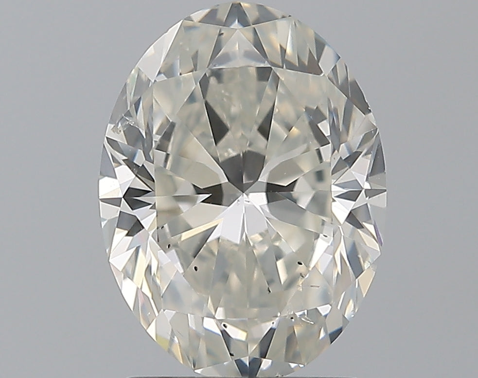 2.0 Carat Oval Natural Diamond with  Cut Diamond in 14KT  view 1
