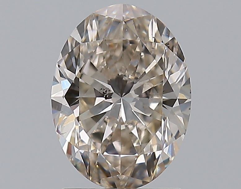 1.79 Carat Oval Natural Diamond with  Cut Diamond in 14KT  view 1
