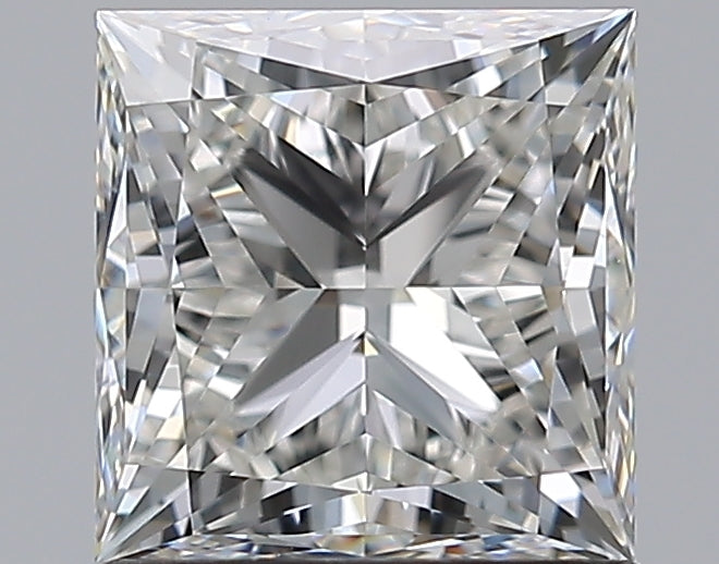 1.41 Carat Princess Natural Diamond with  Cut Diamond in 14KT  view 1
