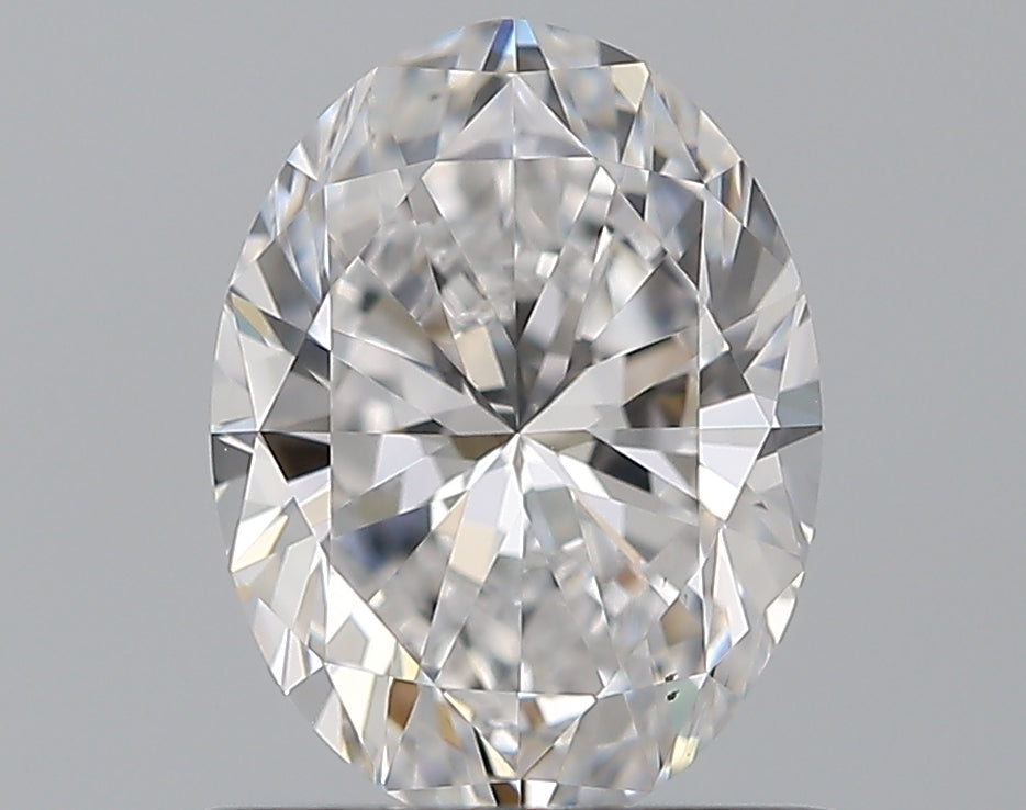 0.9 Carat Oval Natural Diamond with  Cut Diamond in 14KT  view 1
