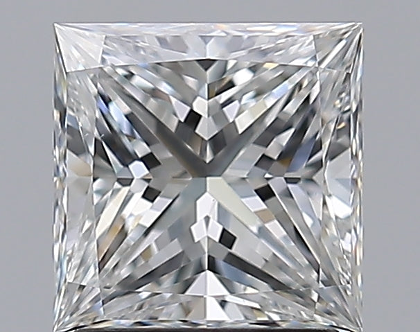 1.71 Carat Princess Natural Diamond with  Cut Diamond in 14KT  view 1
