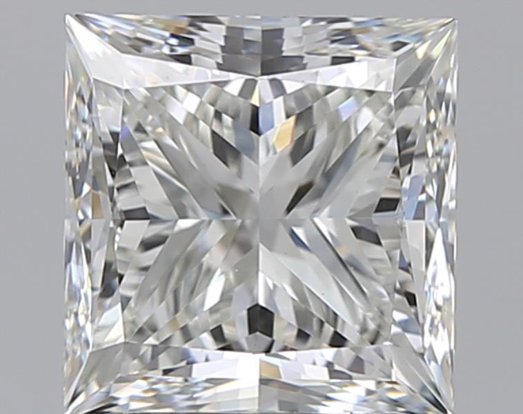 2.01 Carat Princess Natural Diamond with  Cut Diamond in 14KT  view 1
