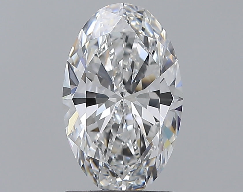 1.51 Carat Oval Natural Diamond with  Cut Diamond in 14KT  view 1
