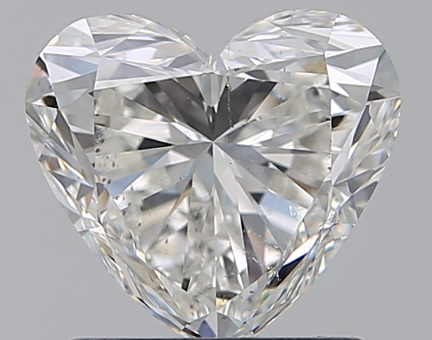 1.4 Carat Heart Natural Diamond with  Cut Diamond in 14KT  view 1
