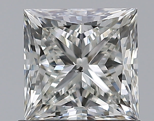 1.01 Carat Princess Natural Diamond with  Cut Diamond in 14KT  view 1
